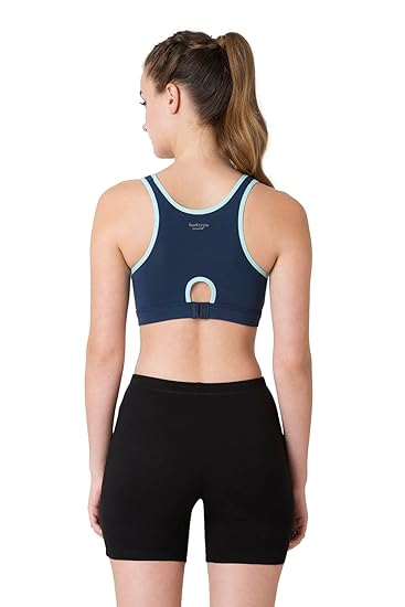 Van Heusen Women’s Cotton Padded Wireless Racerback Sports Bra – Medium Impact, Full Coverage, Anti-Bacterial